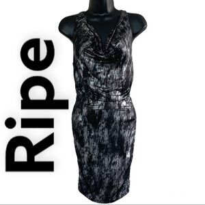 Ripe Black With Shimmery Silver Cocktail Dress